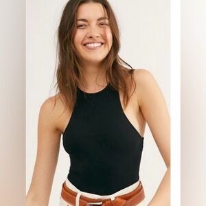 Free People Intimately Black Bodysuit       NWOT